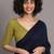 Navy blue khadi saree