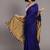 Blue colourblocked handloom khadi saree