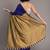 Blue colourblocked handloom khadi saree