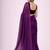 Purple mirror work  cotton khadi saree