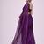 Purple mirror work  cotton khadi saree