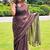 Brown khadi saree