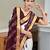 White bandhani printed zari border  cotton saree with blouse piece