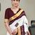 White bandhani printed zari border  cotton saree with blouse piece