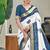 Blue bandhani printed  cotton saree with blouse piece