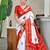 White bandhani printed  cotton saree
