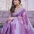 Pink floral woven design  cotton designer saree