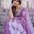 Pink floral woven design  cotton designer saree