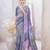 Purple embroidered organza saree