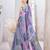Purple embroidered organza saree