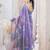 Purple embroidered organza saree
