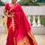Pink ethnic motifs woven design paithani saree