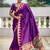 Purple ethnic motifs woven design kanjeevaram soft silk saree with blouse piece