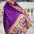 Purple ethnic motifs woven design kanjeevaram soft silk saree with blouse piece
