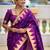 Purple ethnic motifs woven design kanjeevaram soft silk saree with blouse piece