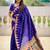 Blue ethnic motif ethnic motif zari kanjivaram paithani saree