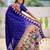 Blue ethnic motif ethnic motif zari kanjivaram paithani saree