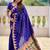 Blue ethnic motif ethnic motif zari kanjivaram paithani saree