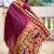 Maroon ethnic motifs zari kanjeevaram saree