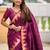 Maroon ethnic motifs zari kanjeevaram saree