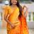 Orange women woven design zari paithni saree