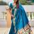 Blue floral woven design paithani sarees