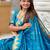 Blue floral woven design paithani sarees
