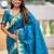 Blue floral woven design paithani sarees