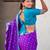 Purple woven design zari banarasi saree with blouse piece