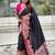 Black durga ethnic motifs woven design zari banarasi saree