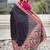 Black durga ethnic motifs woven design zari banarasi saree