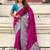 Magenta ethnic motifs woven design zari banarasi saree