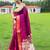 Pink woven design zari paithani saree