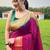 Pink woven design zari paithani saree