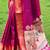 Pink woven design zari paithani saree