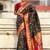 Green ethnic motifs zari silk blend paithani saree
