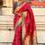 Pink ethnic motifs silk blend paithani saree