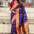 Violet ethnic motifs zari silk blend paithani saree
