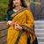 Mustard floral designer saree