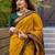 Mustard floral designer saree