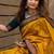 Mustard floral designer saree