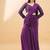 Purple ready to wear palazzo saree