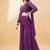 Purple ready to wear palazzo saree