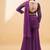 Purple ready to wear palazzo saree