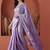 Purple embroidered tissue saree
