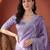 Purple embroidered tissue saree