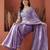 Purple embroidered tissue saree