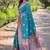 Blue woven design zari kanjeevaram saree