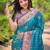 Blue woven design zari kanjeevaram saree