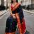 Navy blue ethnic motifs zari art silk handloom kanjeevaram saree